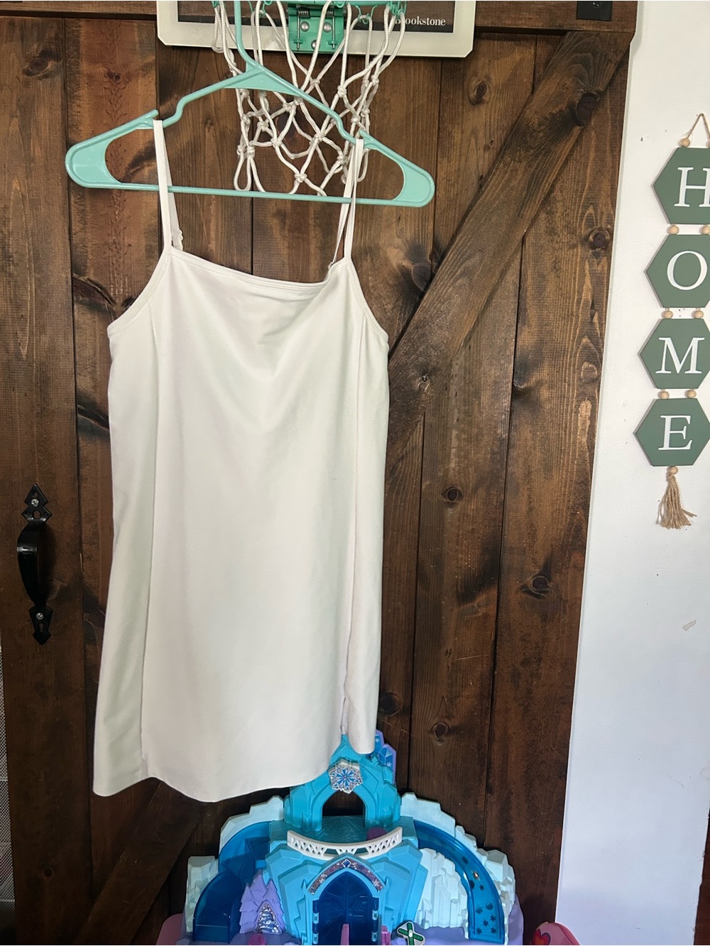 Old Navy Cream Slip Dress with Spaghetti Straps
